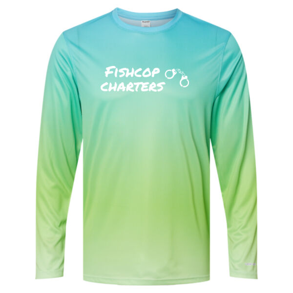 FishCop - Barbados Performance Pin Dot Long Sleeve T-Shirt Thumbnail